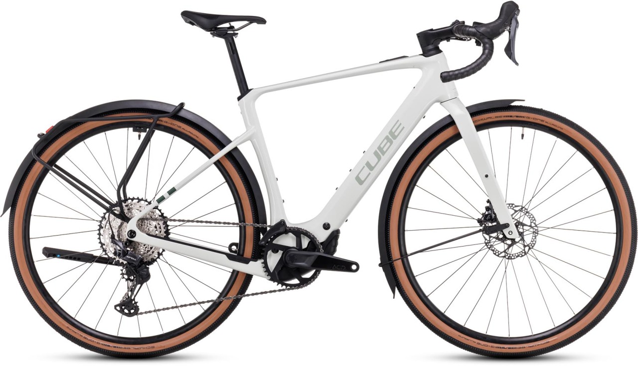 Cube Nuroad Hybrid C:62 Race FE 400X desertstone n green 2025 - E-Bike Grindfiets