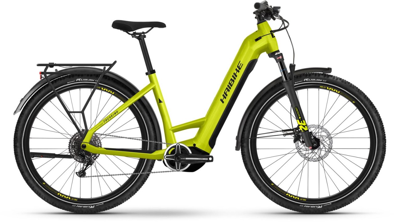 Haibike Trekking 5 lime / black gloss 2024 - E-Bike Trekkingfiets lage instap