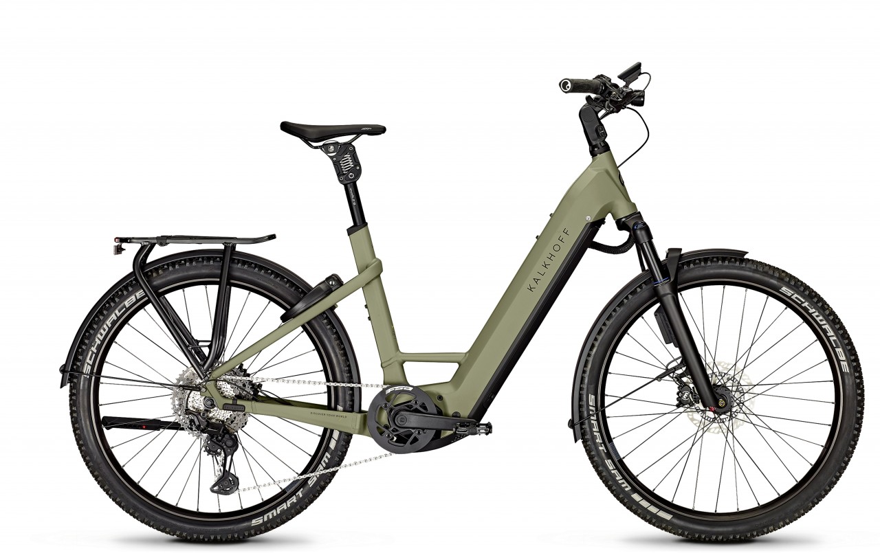 Kalkhoff Entice 7.B Advance+ ABS urbangreen matt 2023 - E-Bike Hardtail Mountainbike lage instap