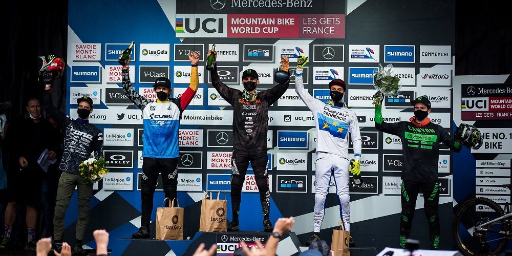 Max Hartenstern DH Wold Cup Podium
