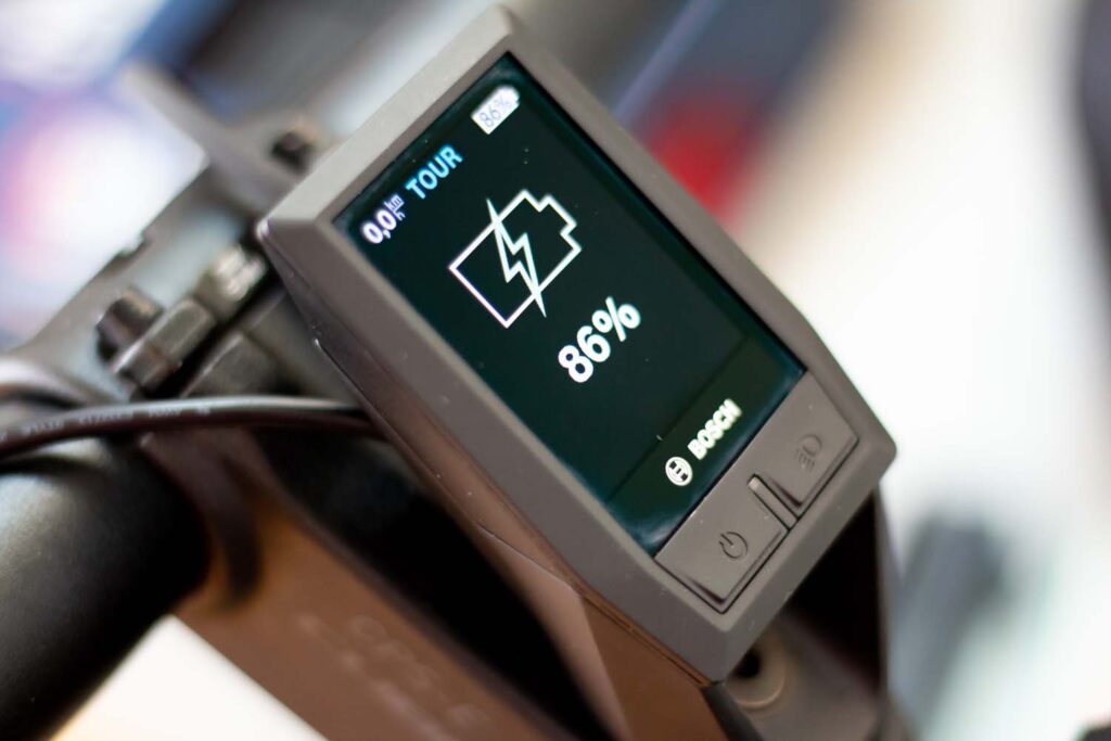 Bosch Kiox display tijdens het opladen Bosch Kiox display tijdens het opladen