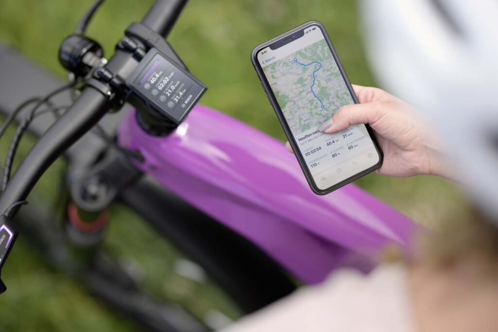 Perfect in een netwerk (Foto: Bosch) Bosch E-Bike flow app, Kiox 300